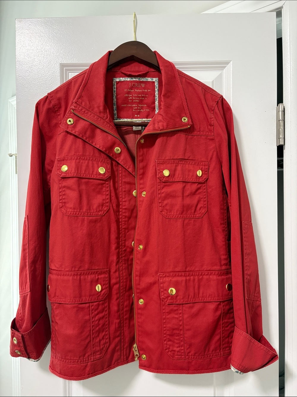 J. Crew Men’s Bright Red Military Field Jacket
